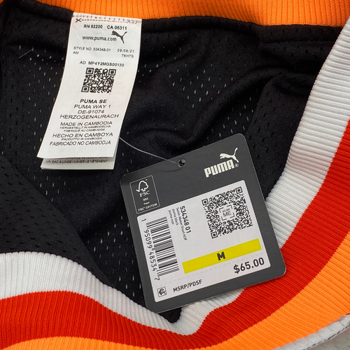 Neu mit Etikett Puma Shorts Bout A Bucket Swish Maker Damen Medium schwarz orange grau Tarnmuster - Bild 12 von 13