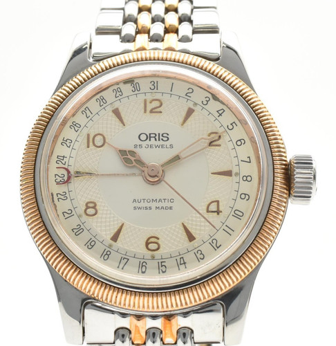 [Excellent+5] Vintage ORIS Pointer Date Big Crown 7463B 36mm Men AT Watch Japan