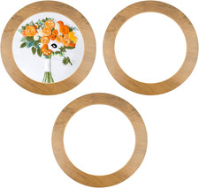 3 PCS 8 Inch Wood Embroidery Hoop Frame, round Embroidery Frame, Decorative Embr