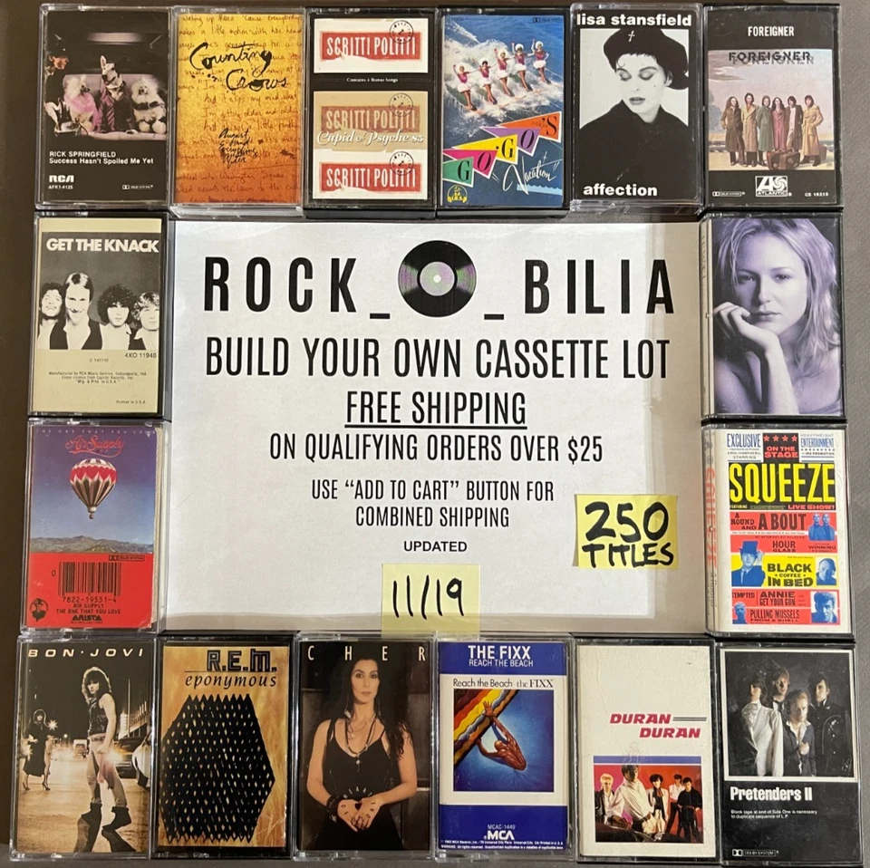 ALL $5 80's-90's ROCK POP BUY 5 & GET FREE SHIPPING BUILD YOUR CASSETTE TAPE LOT - Image 2 of 4