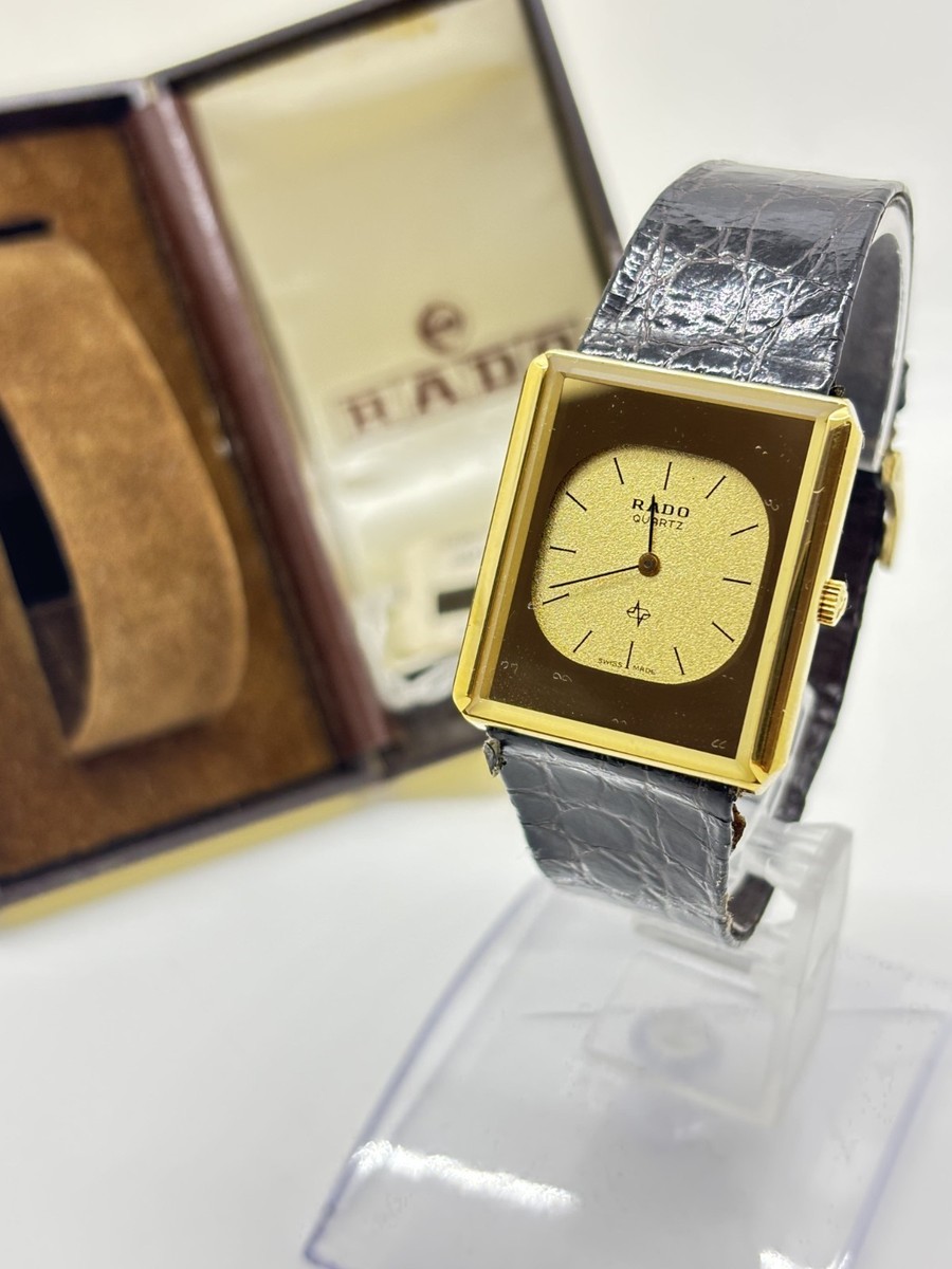 Near Mint- w/Box] RADO 717.2014.2 Diastar Quartz Watch Gold Tone