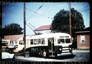 DELAWARE ELECTRIC POWER. Trolleybus #609. Wilmington (DE). Duplicate Slide 1958.