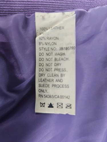 Peter Nygard Leather Purple Vest - Picture 7 of 8