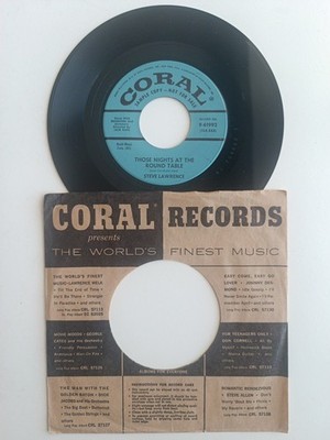 A EX 7'' Steve Lawrence  Those Nights At The Round Table Coral    9-61992 US 1958