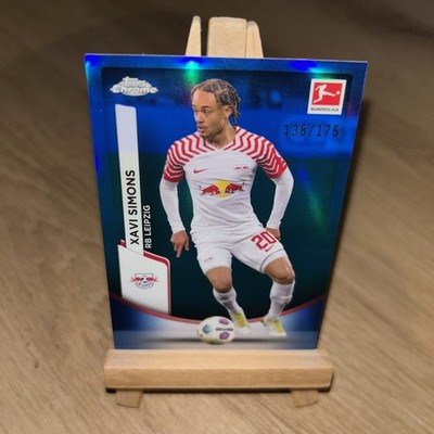 Xavi Simons 2023-24 Topps Chrome Bundesliga Karte Blue Wave 138/175 RB Leipzig