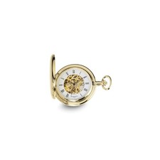 qg Charles Hubert 14k Gold Finish White Dial Pocket Watch