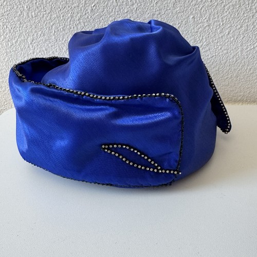 Elizabeth Hawkins Original Vintage Brilliant Blue Sequin Retro Ladies Hat - Picture 4 of 8