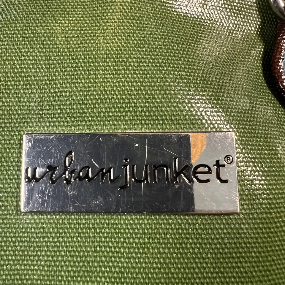 Bolso de Mano Urban Junket Mujer Verde Marrón Asas Forro Azul Laptop Hombro Foto 2 de 4