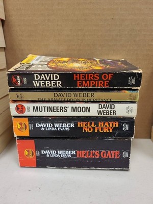 David Weber Sci-Fi Lot 5 Mutineers Moon Armageddon Heirs Hell's Gate Baen PB