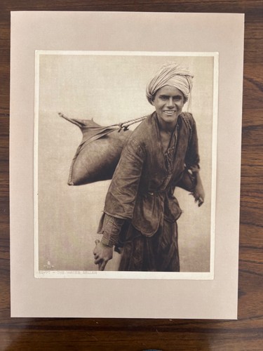 Lehnert and Landrock Antique Photo "The Water Seller" w/ Matt