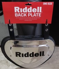 Riddell Football Back Plate Chrome/Black One Size Protective Gear 8055699 NWT
