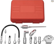 11pcs Lubrication Accessory Kit, 360° Grease Coupler Adapter Multi-Function Qu