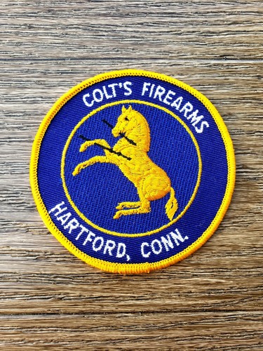 NEW Vintage Colt's Firearms Hartford, Conn. Patch Iron/Sew On Embroidered