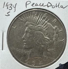 1934 S PEACE SILVER DOLLAR U.S. RARE KEY COIN VF Free Shipping