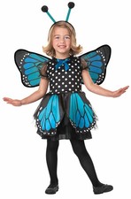 Seasons Beautiful Butterfly Pretend Play Costume, Blue, Toddler 2T-4T, Blue