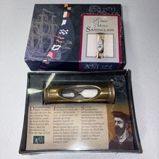 Brand New Brass 3 Mins Sandglass Timer AM Authentic Models A Touch Of History