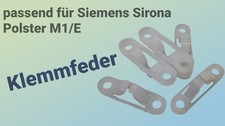 Siemens M1 Sirona E Rückenpolster Sitzpolster Dental Befestigungsset Klemmfeder