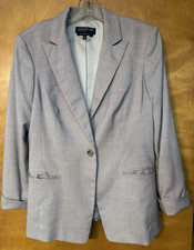 Jones New York Collection Women's Preppy Business Casual Lined Blazer Stretch 10