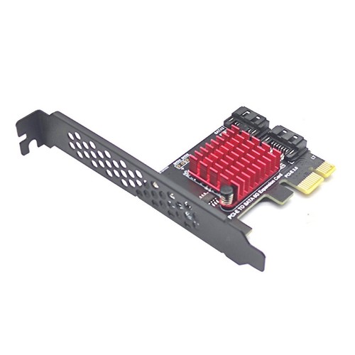 PCI-Express 2 Ports Karte 6 Gbit/s Erweiterungskartenadapter für HDD SSD - Afbeelding 5 van 5