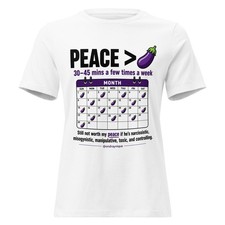 Peace Over Toxic Men Funny Women s Graphic T-...