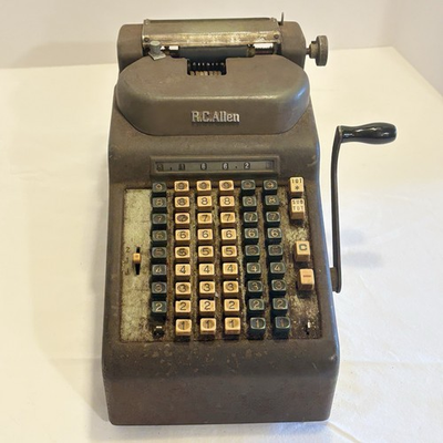 #ad Vintage Adding Machine by R.C. Allen Business Machines Made In USA 1950s $129.99