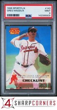 1996 SPORTFLIX #143 GREG MADDUX BRAVES HOF POP 1 PSA 9