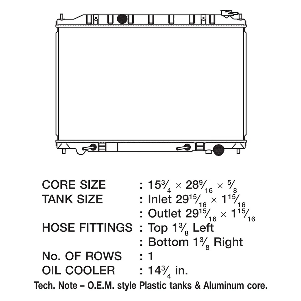 For Nissan Maxima 2007-2008 CSF Engine Coolant Radiator Foto 2 de 2