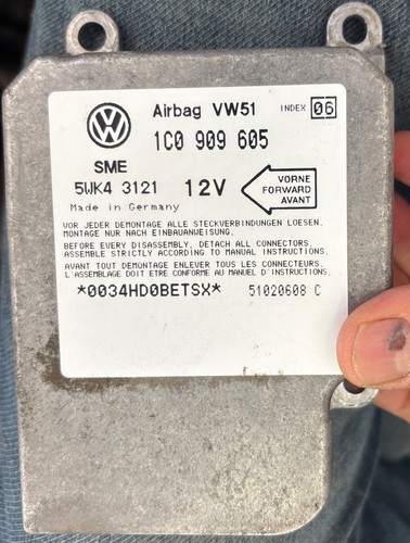 Airbagsteuergerät 1C0909605 5WK43121 Org VW Sharan 7M 1.9 TDI Airbag Steuergerät