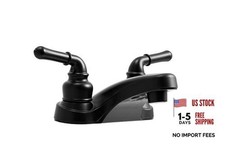 DF-PL700C-MB RV Two Handle Bathroom Sink Faucet Two-hole drop Matte Black