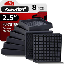 Ezprotekt Non Slip Furniture Pads, 8 Pcs 2.5" anti Skid Rubber Furniture Caster