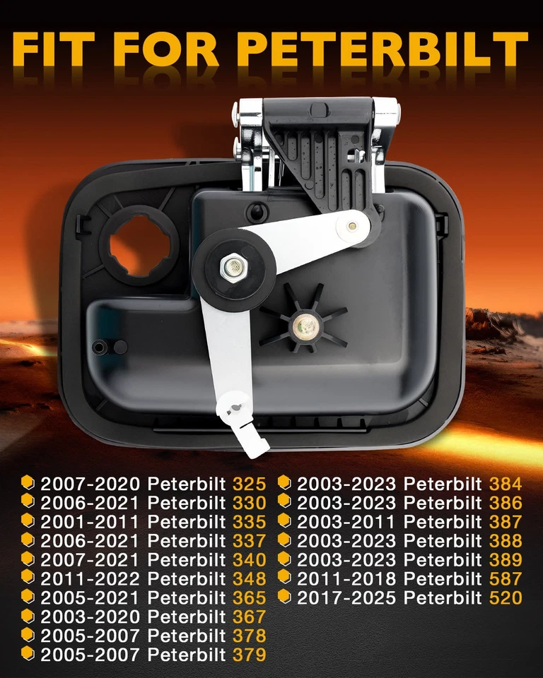 Exterior Door Handle Driver Front Left Side For 2005-2025 Peterbilt 325 Kenworth Foto 2 de 4