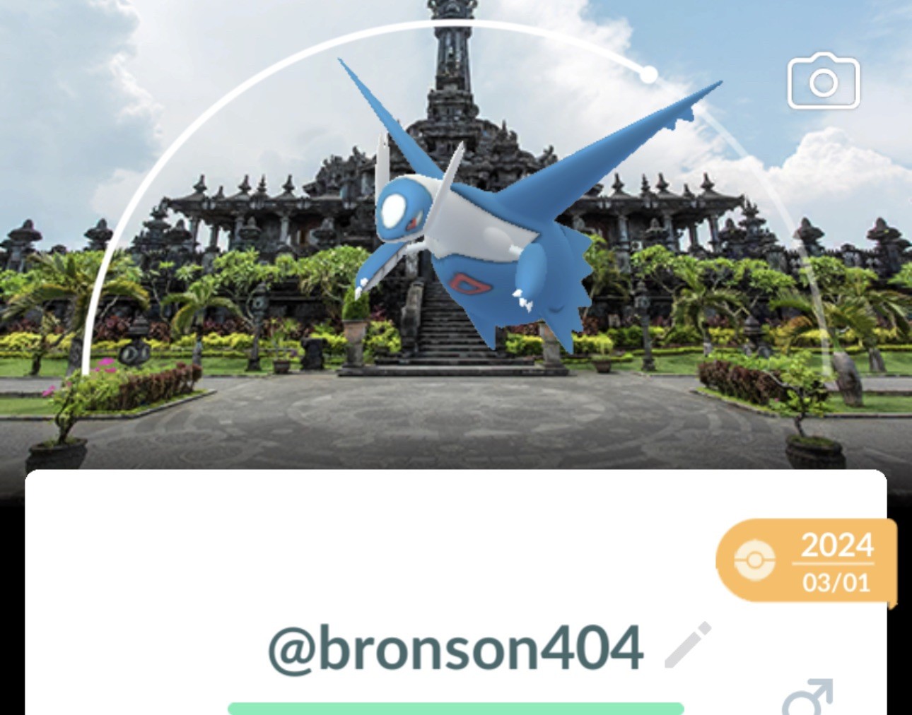 Pokemon Latios Bali Location Card 20k