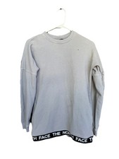 The North Face Sweatshirt Womens XS Gray Thermal Crew Neck Logo Pullover Top