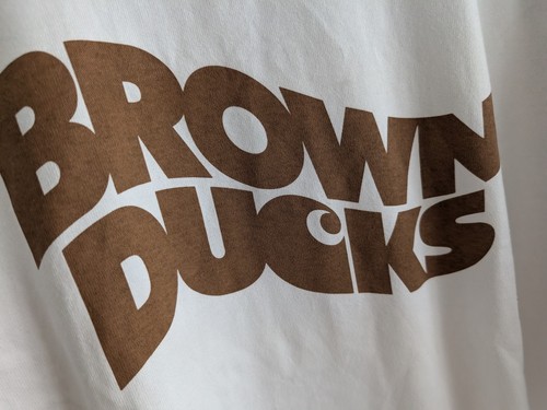 Carhartt WIP 'Brown Ducks' Long Sleeve Baseball Shirt Large - Picture 2 of 3