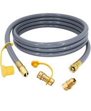 12 Feet 1/2" ID Natural Gas Hose, Low Pressure LPG Hose with Quick Connect W1
