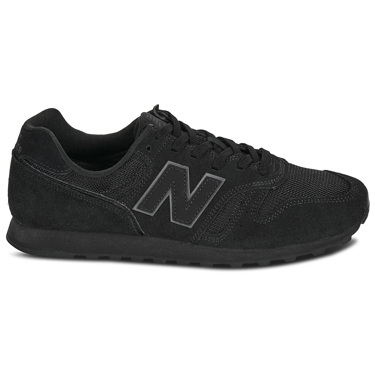Zapatillas de cuero/textiles negras para hombre New Balance 373