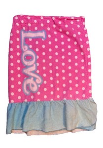 Justice Bath Wrap Cover Up Girls Size Medium Pink And Blue Cloth