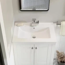 Swiss Madison SM-VT324 24" Rectangular Ceramic Vanity Top Sink - White TOP ONLY