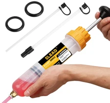 ELEAD 200 CC Oil Extractor Siphon Pump – Fluid Transfer Kit w/ 2 Hoses & Seals