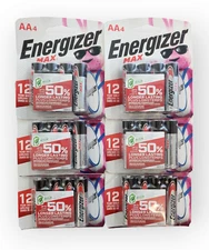 Lot of 24 Energizer Max AA Batteries-6 4Packs Exp 12/35