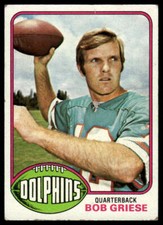 1976 Topps #255 Bob Griese (crease)