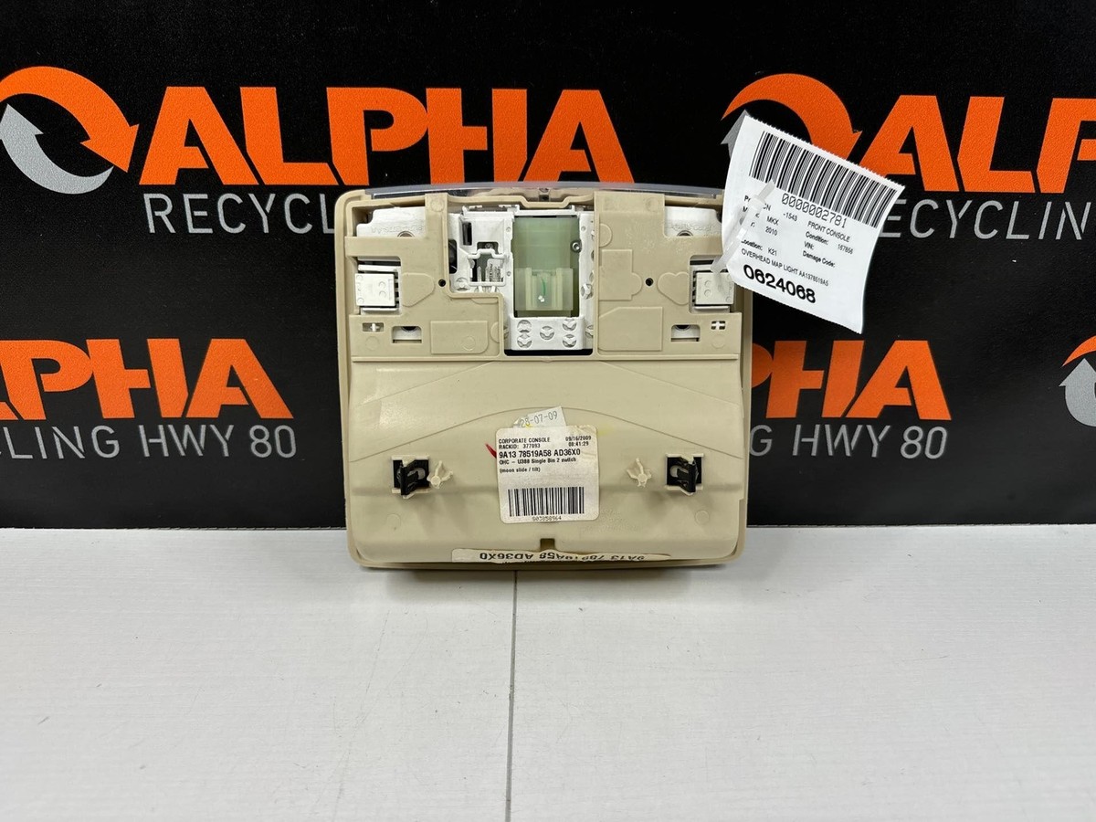 10 LINCOLN MKX Front Console Overhead Map Light Aa1378519a58