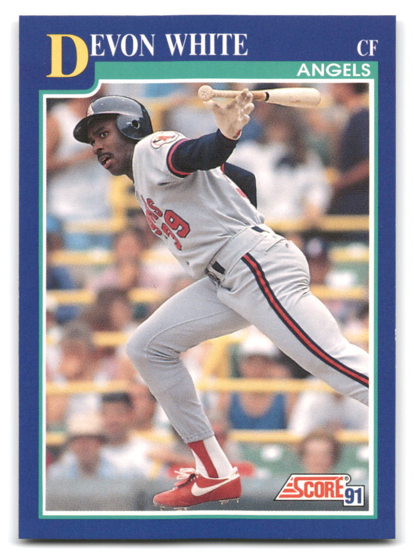 Devon White 1991 Score Baseball #466 California Angels