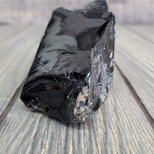 15oz Natural Smooth Obsidian 5.5" Freeform Mexico Protection Scrying AA Grade - Picture 4 of 11