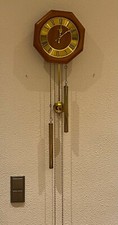 Dugena Pendeluhr / Wanduhr mit Pendel + Messing Gewichten + Schlagwerk Gong