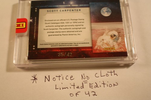 SCOTT CARPENTER 2010 Panini Century ASTRONAUT Photo Autograph Stamp 35/42 - Bild 3 von 4