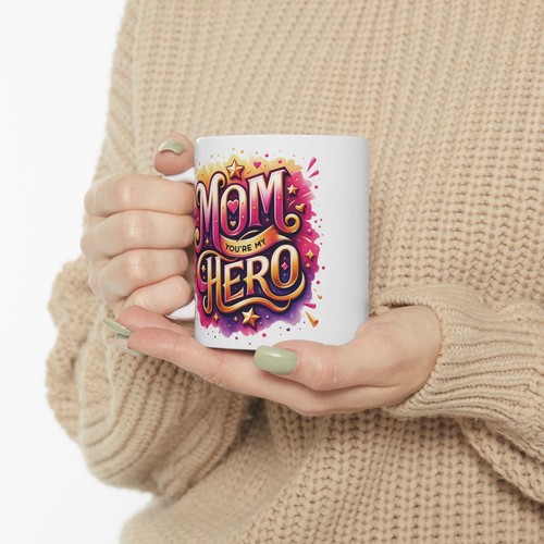 Mother Day Coffee Mug Print Best Mom My Hero Mom MAMA Coffee 11oz / 15oz - Picture 9 of 15