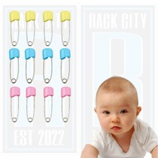 Baby Safety Pins- Multi Coloured Diaper Cloth Nappies Crafts Clips