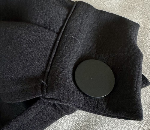 Zara Women’s Large Black Mock Neck, Drop Sleeves Big Sleeve Snaps & Zip Up Back - Picture 3 of 14