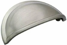 Amerock Traditional Half Oval Cabinet Pull Cup 3 in. Satin Nickel 1